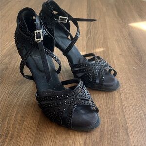 Dance shoes- Black Strappy Women's Heels